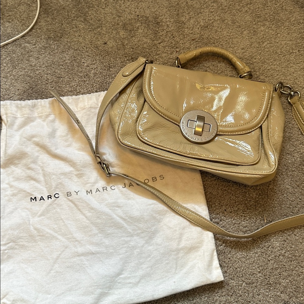 Marc by Marc Jacobs Cream Leather Crossbody Bag